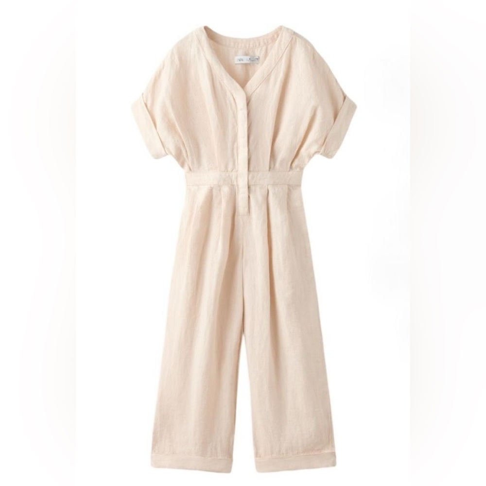 ZARA Kids | Stone | FULL LENGTH LINEN JUMPSUIT